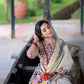 Premium tissue saree with block print-with stitched blouse