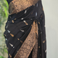 Matka silk banarasi saree with copper weaving- stitched blouse