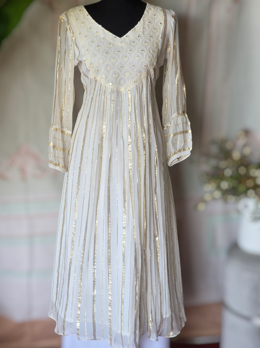 White(georgette)kurti