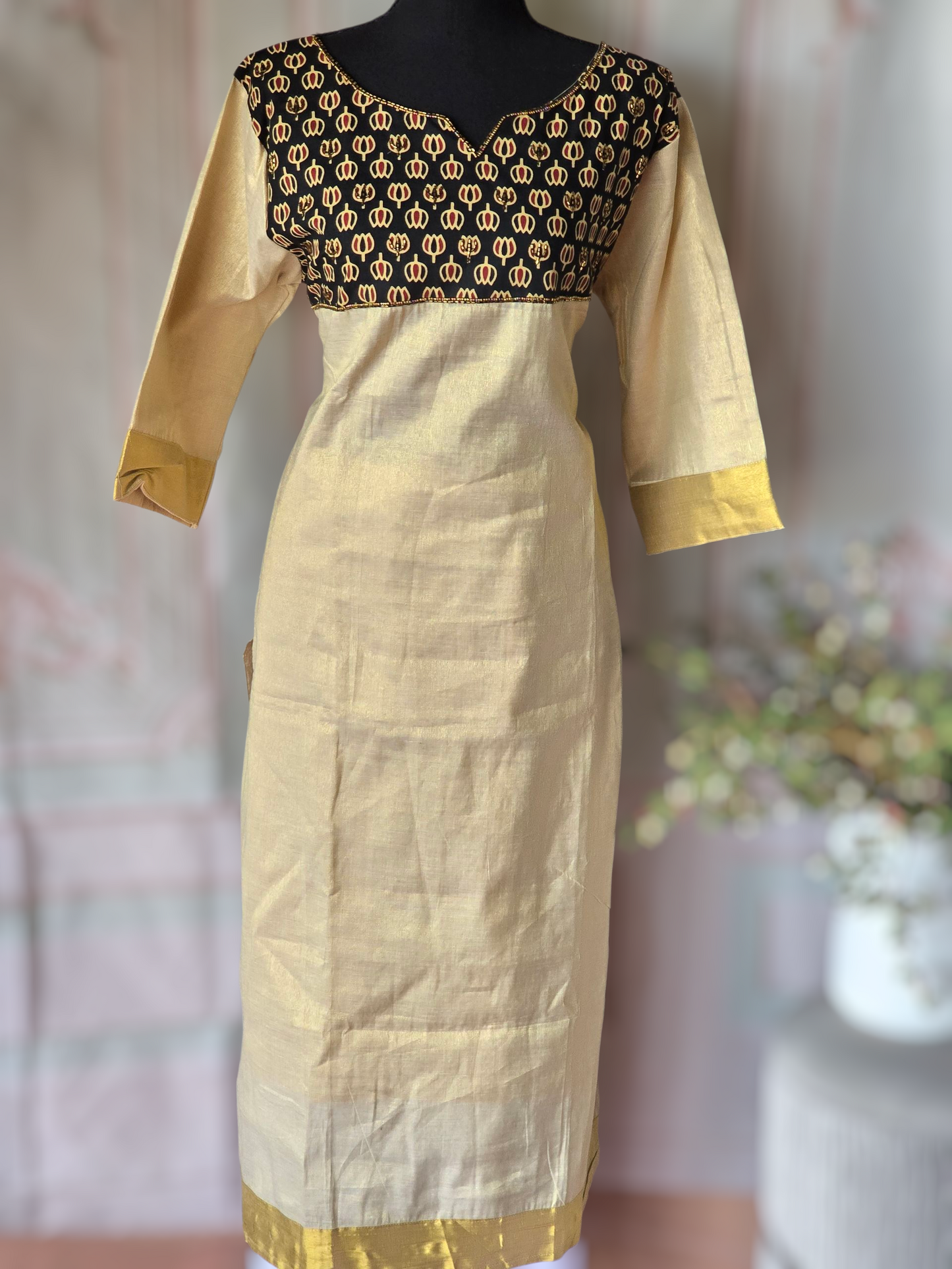 Onam kurti design 15