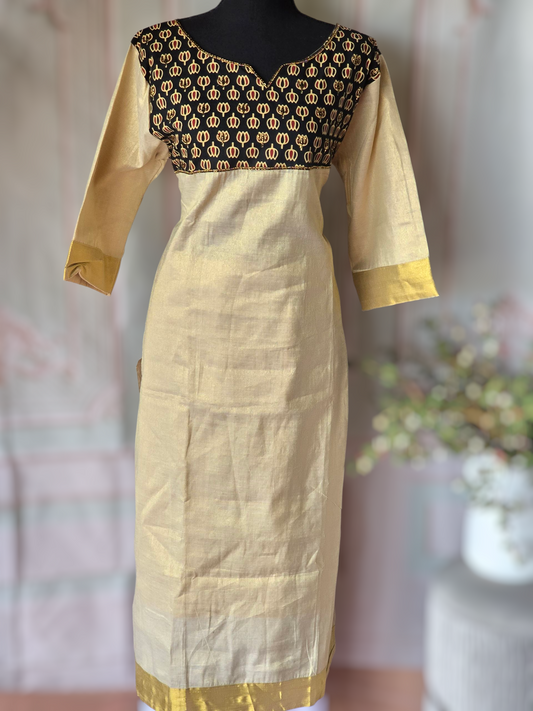 Onam kurti design 15