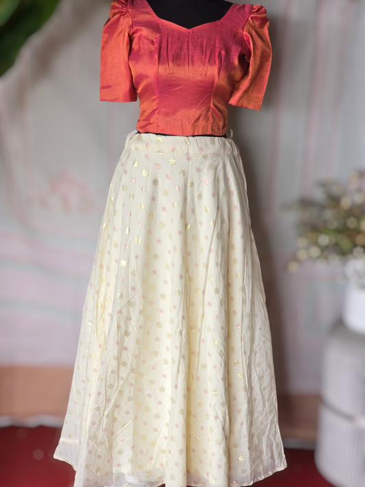 Off white skirt and top (28-36 blouse size)