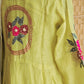 Malai chanderi  A line 3 pc salwar suit set with beautiful work