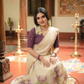 Dhavani set with purple floral design( XS-M)