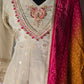 Off white 3 pc salwar suit set