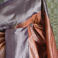Brocade semi silk saree with stitched blouse