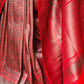 Semi katan silk saree with stitched blouse