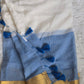 Mul cotton saree ( blue/white)