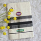 Cotton set saree with black silver