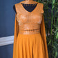 Mustard yellow party wear set
