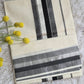Cotton set saree with black silver