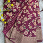 Munga crape saree with stitched blouse