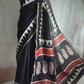Chanderi silk saree with handblock print-BP