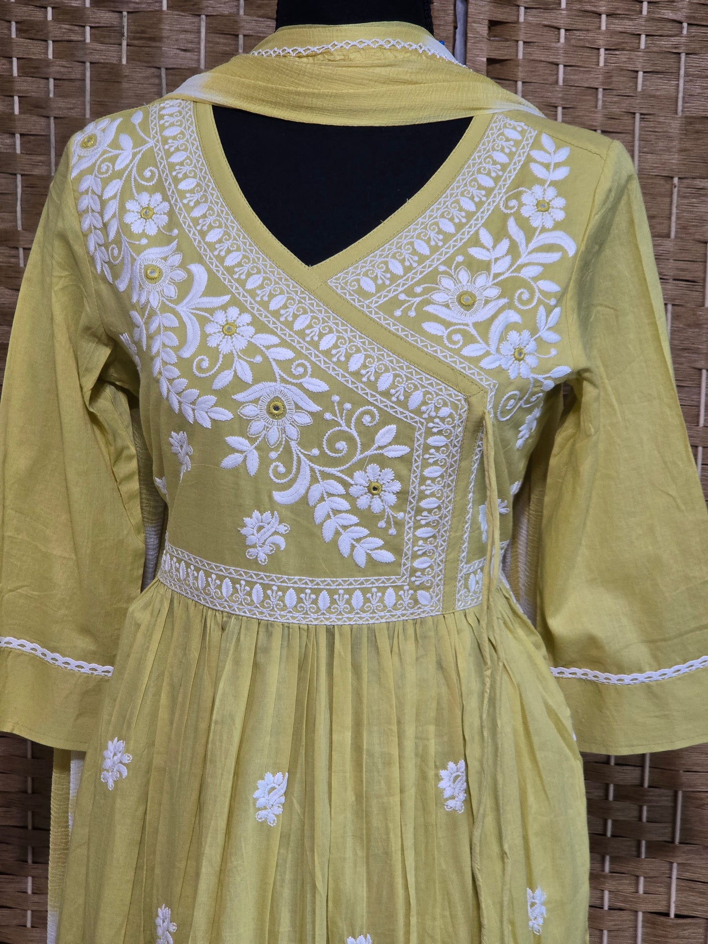 Cotton 3 pc salwar set(angrakha style)