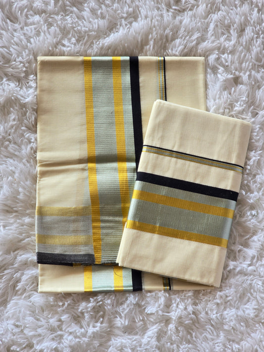 Cotton set mund gold black silver combo