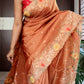 Pure munga silk saree with intricate buttas, stunning meenakari work border