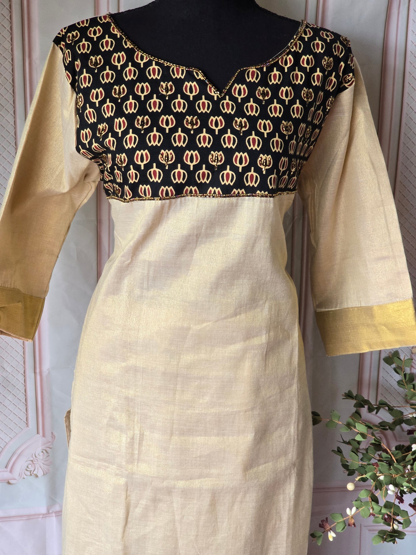 Onam kurti design 15