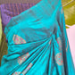 Pure tussar raw silk saree with stitched blouse