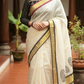 Premium cotton kerala saree with stitched blouse (40-42) size