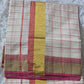 Set saree with pink and gold border