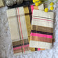 Premium cotton Onam set mund pink/ brown (3.85*280)