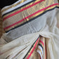 Mul cotton saree with black/gold/red border (fall and pico done)NO Blouse piece