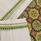 Premium cotton set mund with temple border without blouse