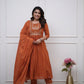 Mul cotton rust color- Salwar suit 3 PC set