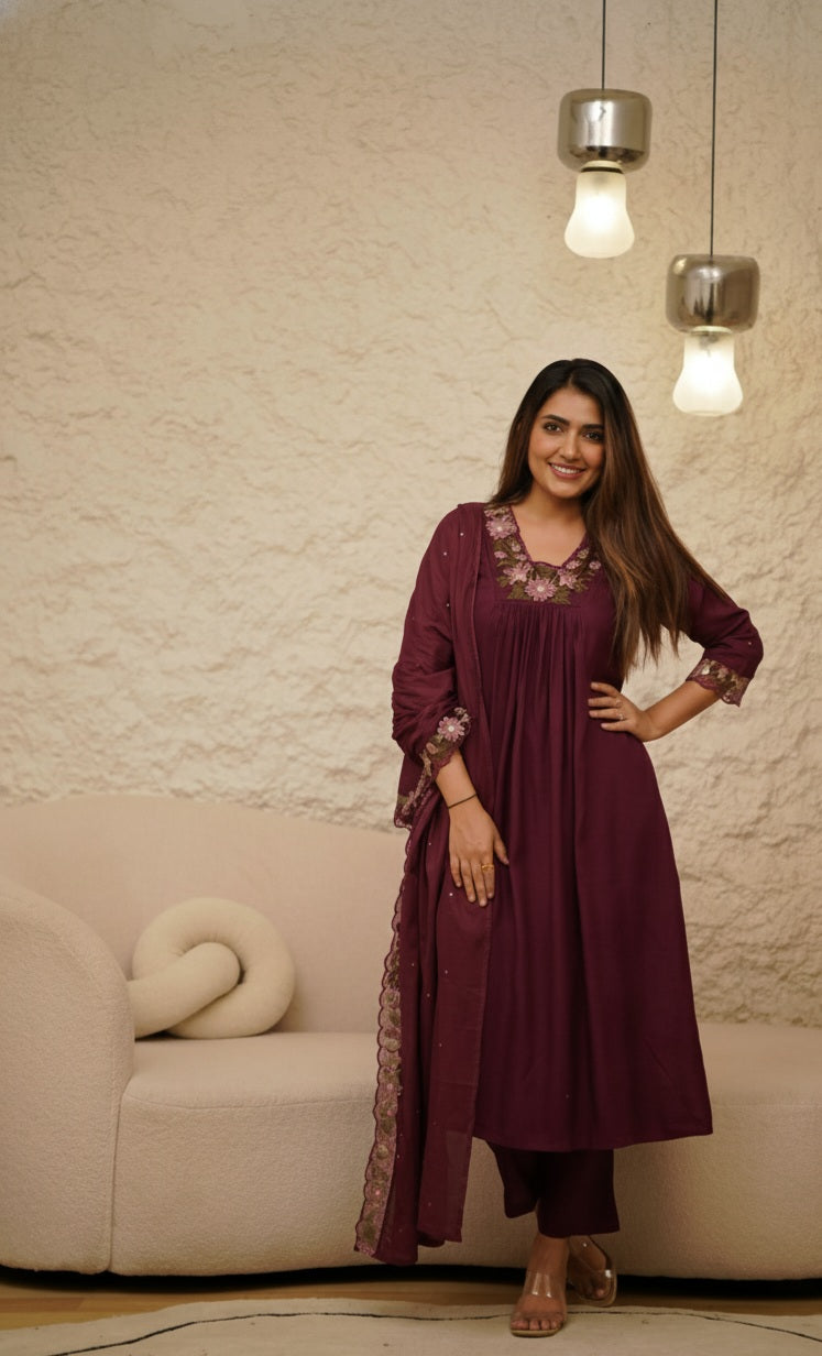 Rayon fabric 3 pc salwar suit set