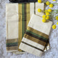 Onam set mund-black/green ( 3.85*280 length)