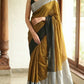 Semi Tissue multi color saree-fall and pico ready-stitched blouse