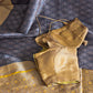 Semi katan silk saree with stitched blouse
