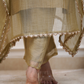 Party wear Tissue silk kaftan set(2 pc)( light gold)