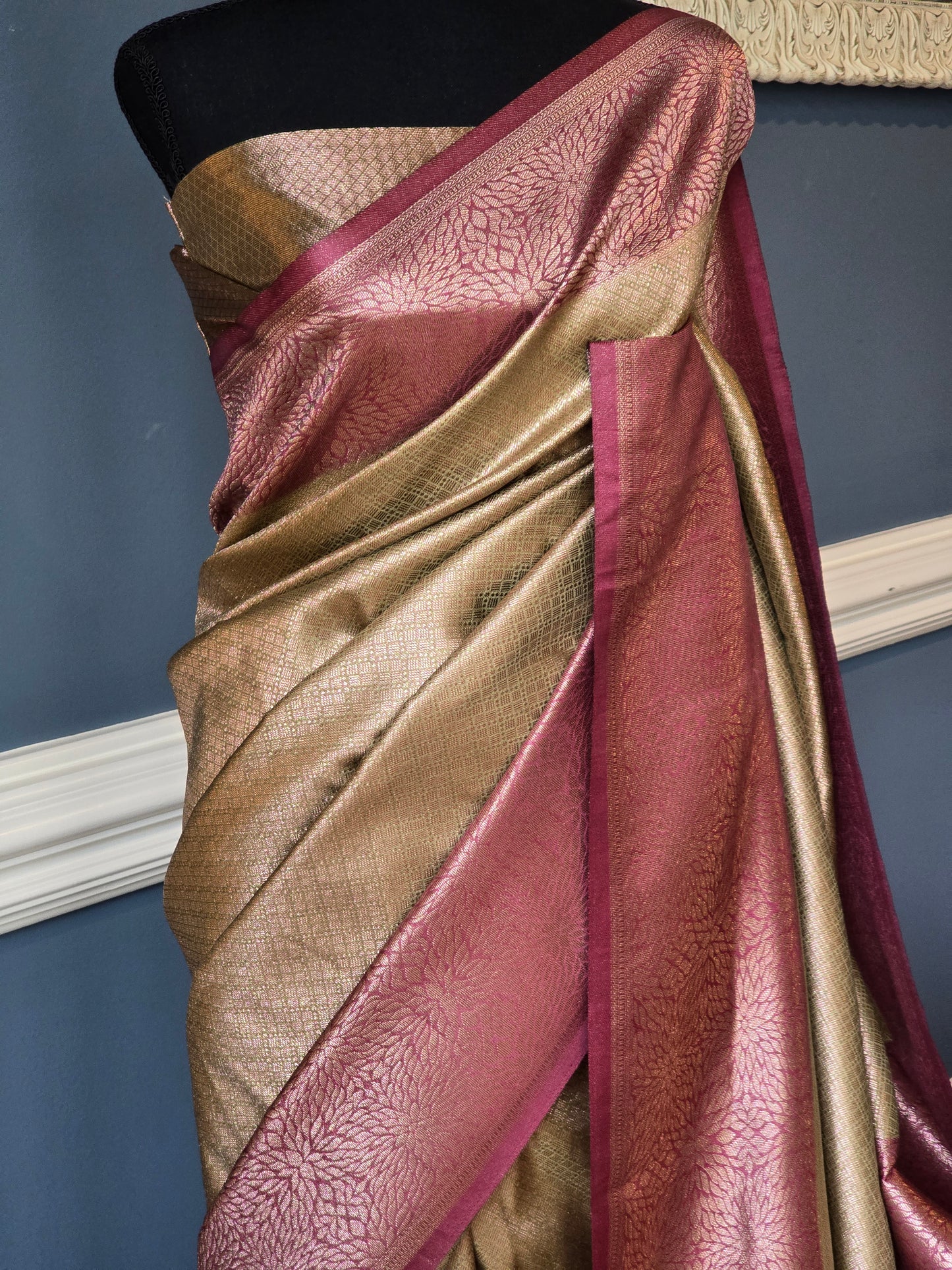 Kubera soft silk saree with stitched blouse