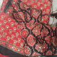 Modal silk saree with mirror work(glued)- stitched blouse