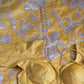 Turquish organza saree (Yellow) with applique work- stitched blouse