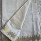 Semi silk traditional saree with golden zari border- stitched blouse
