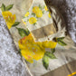 Kerala saree with floral design-stitched blouse