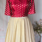 Onam tissue skirt and crop top (32-38 size)