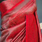 Semi katan silk saree with stitched blouse