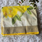 Kerala saree with floral design-stitched blouse