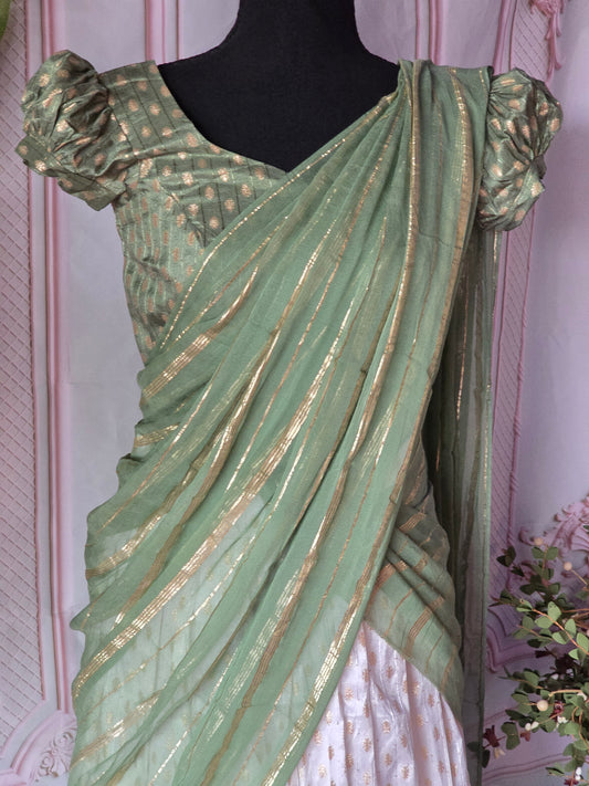 Double dye dhavani set(30-38 chest size)