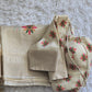 Semi silk (golden beige) saree with traditional ( kadhakali) design- stitched blouse