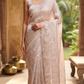 Pure organza designer saree with stitched blouse( golden beige shade)