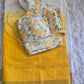Premium cotton kerala saree duel tone- stitched printed blouse