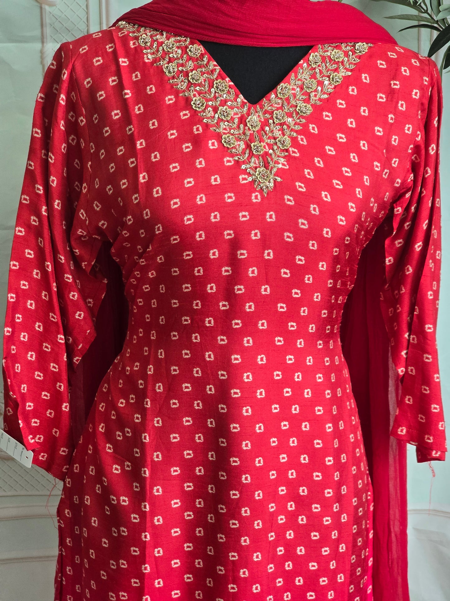 Rayon silk 3 pc salwar set with multi shade