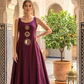 Cotton kurti (sleevless) set with mirror work