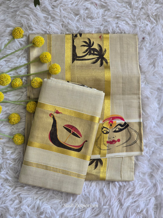 Tissue set mund with traditional design