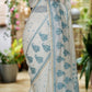 Tussar linen with resham embroidery - stitched blouse