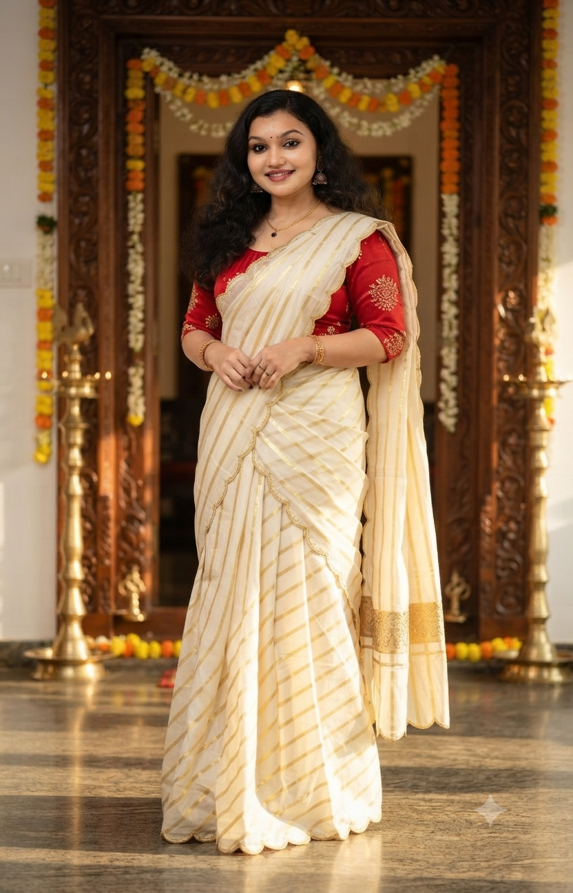 Onam special dhavani set S-M size